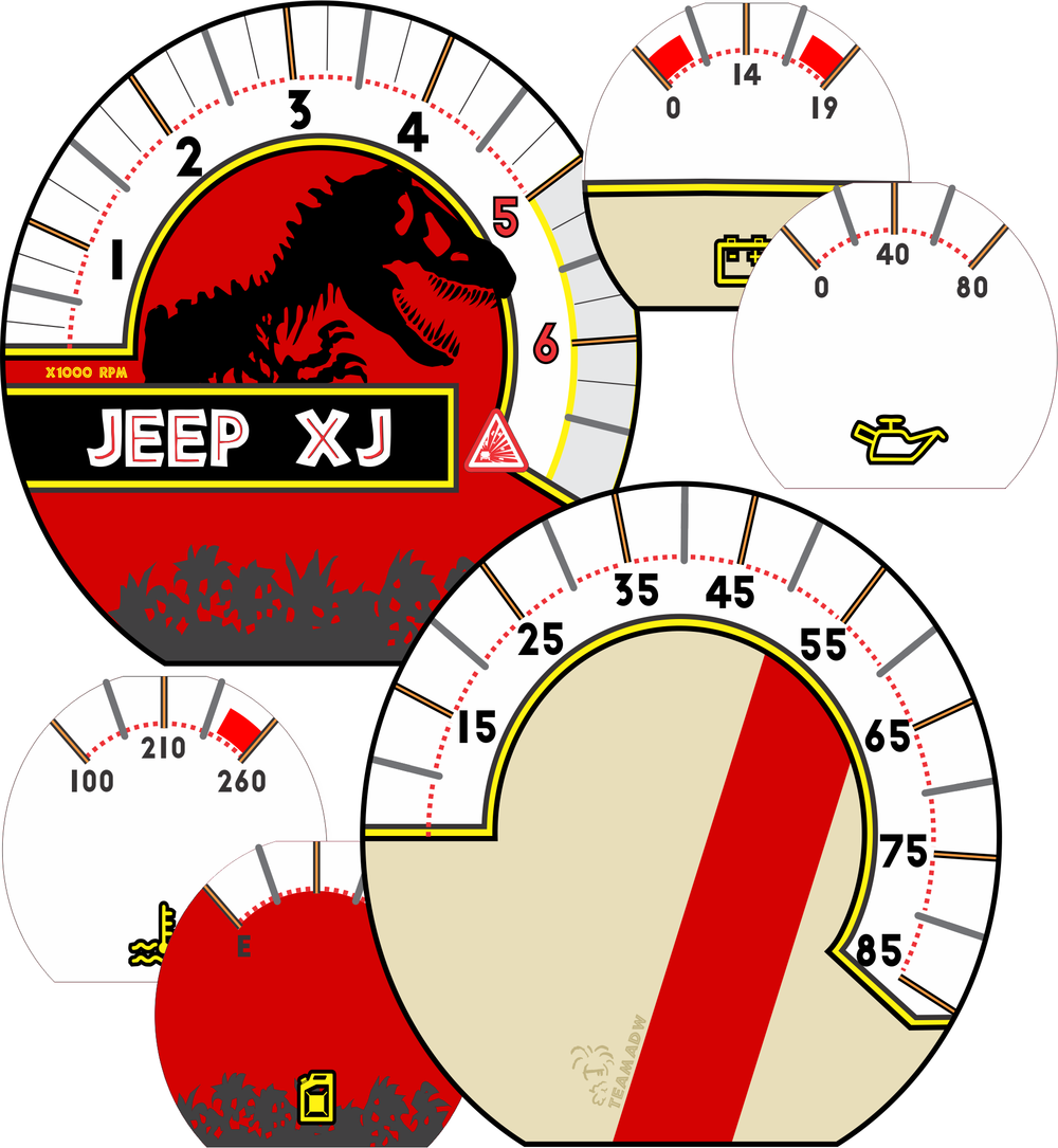 J. Park -- Gauge Face Kit for Cherokee XJ [Pre 97] — Azzy's Design